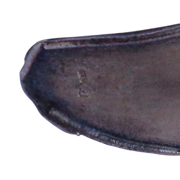 Signed SJ Blackened Gold 925 Cuff Bracelet Modernist Cutout Holes Polkadot Edgy - Picture 7 of 7